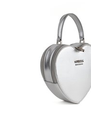 Sweetheart - Silver Vegan Crossbody Bag