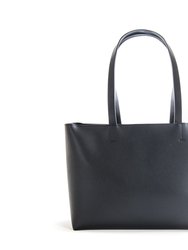 Tippi - Black Vegan Leather Tote Bag