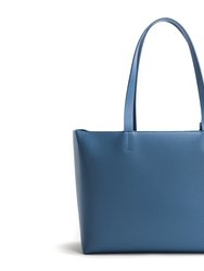 Tippi - Blue Vegan Leather Tote Bag