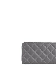 Uptown Quilted - Grey Zipper Wallet