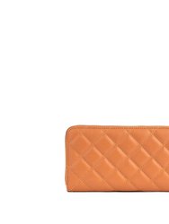 Uptown Quilted - Tan Zipper Wallet