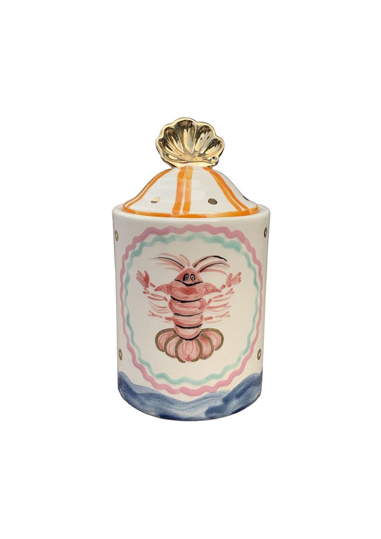 Sirens cookie jar with a crawfish