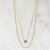 Double Chain Initial Necklace - Gold