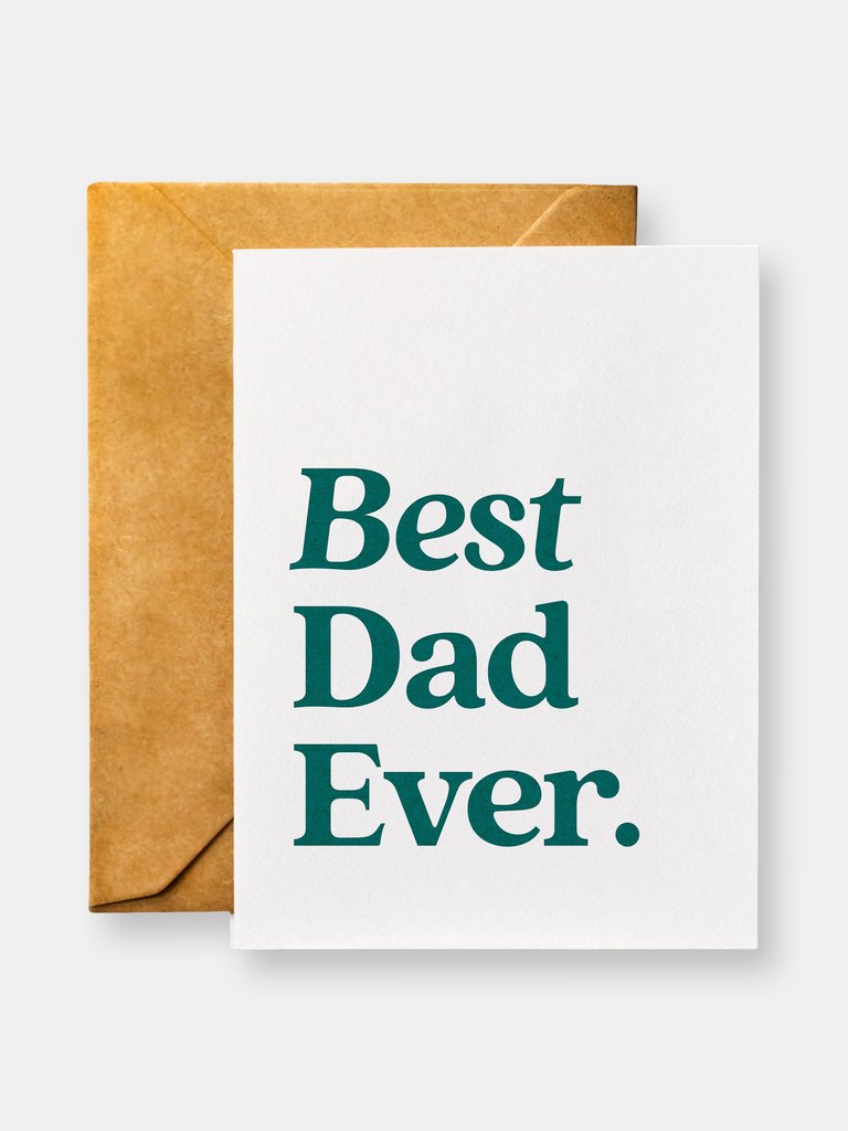 Best Dad Ever - Father's Day Greeting Card with Kraft Envelope