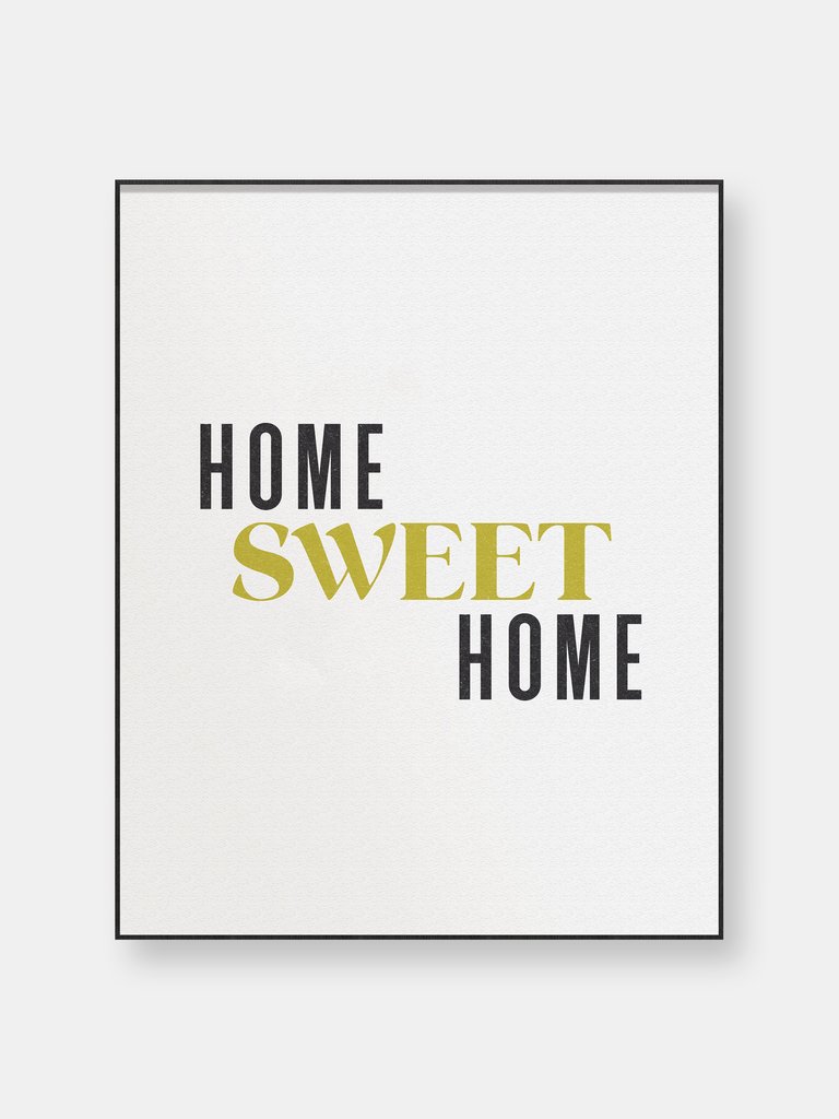 Home Sweet Home - Wall Art Print - White