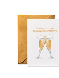 It's Time to Sip Some Bubbly Wedding Card with Kraft Envelope