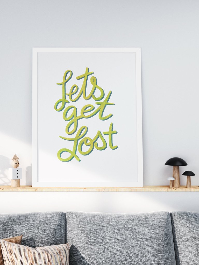 Let's Get Lost | Boho Wall Decor | 8x10 Art Print