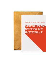 Magical and Awesome Birthday Funny Birthday Card with Kraft Envelope)