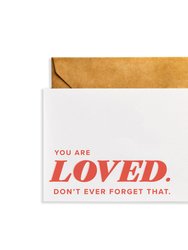 You are Loved - Sympathy Card with Kraft Envelope (Blank Inside)