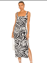 Gabi Dress - Black-White Zebra