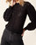 Jovita Pointelle Sweater In Black - Black