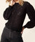 Jovita Pointelle Sweater In Black - Black