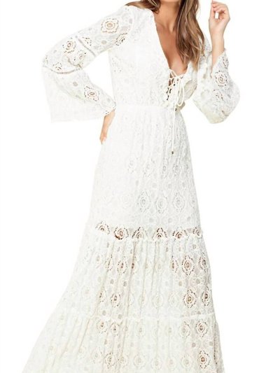 HALE BOB White Lace Up Dress In White product