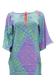 Women's Printed Silk Dress - Tl18 - Tl18