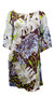 Women'S Printed Silk Dress - White - Tl17