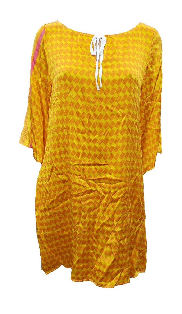 Women'S Printed Silk Dress - Tl60