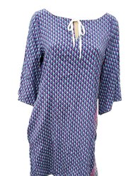 Women's Printed Silk Dress - Tl74
