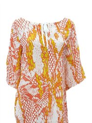 Women'S Printed Silk Dress - Tl50