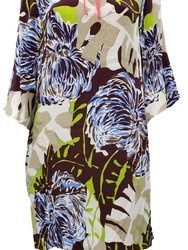 Women'S Printed Silk Dress - Tl12