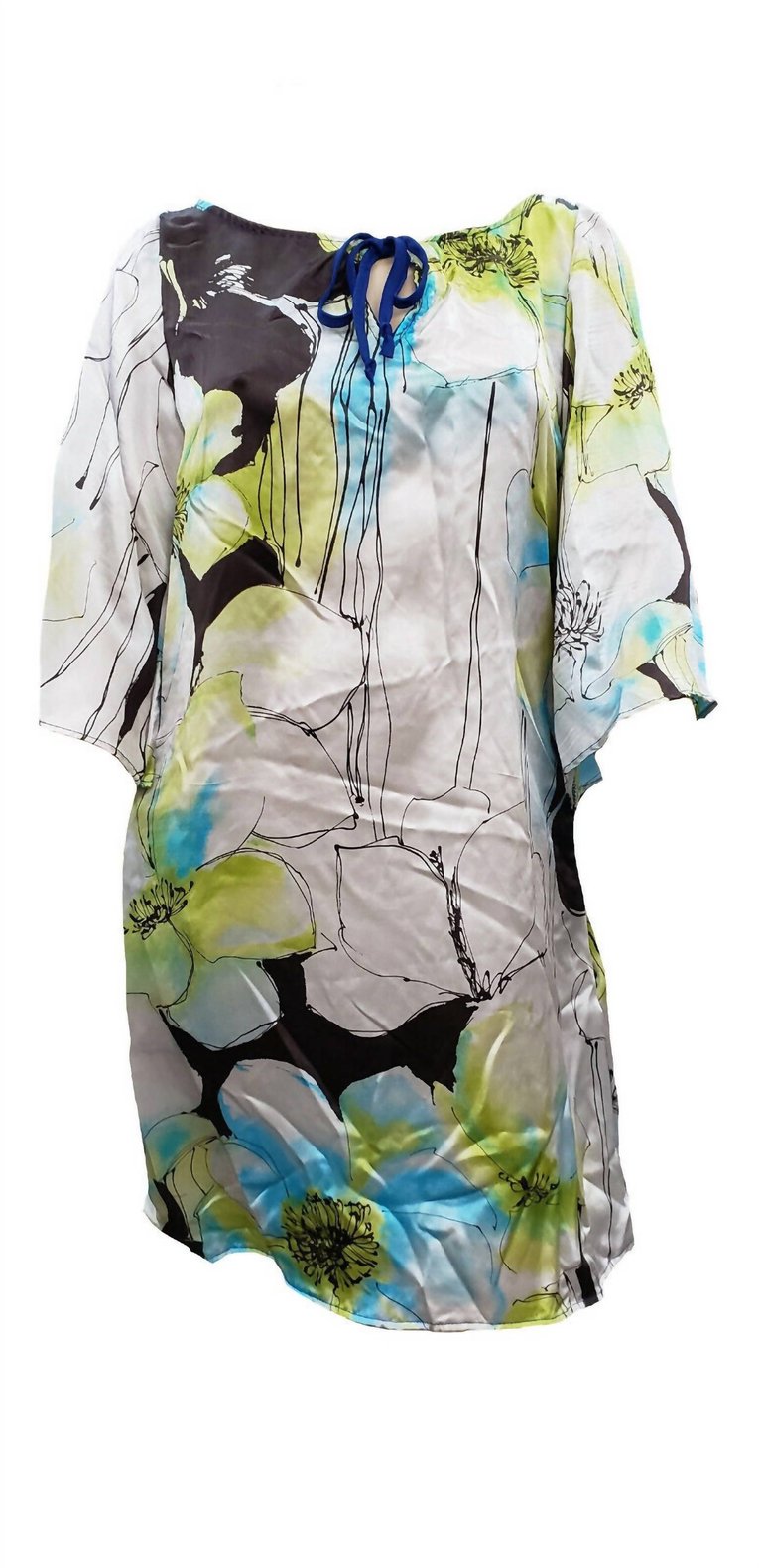 Women's Printed Silk Dress - Tl26