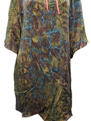 Women's Printed Silk Dress - Multi