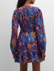 Women's Printed Silk Dress