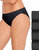 Women's Ultimate Breathable Comfort Micro Mesh Bikini - 4 Pack In Black - Black