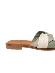 Aglaya Leather Flat Sandal - Multicolor