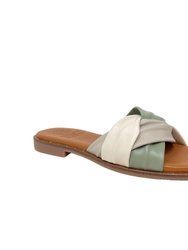 Aglaya Leather Flat Sandal