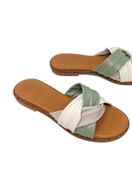 Aglaya Leather Flat Sandal