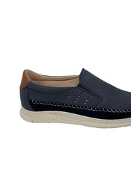 Sam Leather And Suede Moccassins - Blue - Blue