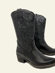 Tucson leather cowboy boots