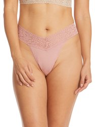 3 Pack Supima Cotton Original Rise Thongs With Lace