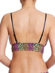 Printed Signature Lace Padded Triangle Bralette It's Electric