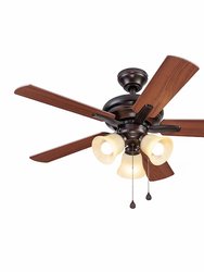 42" LED Indoor Mounted Ceiling Fan - Bronze