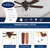 42" LED Indoor Mounted Ceiling Fan - Bronze