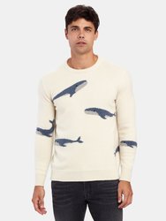 Whale Crewneck Cashmere Sweater