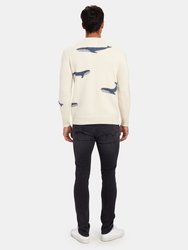 Whale Crewneck Cashmere Sweater