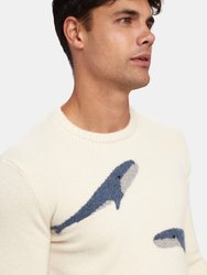 Whale Crewneck Cashmere Sweater