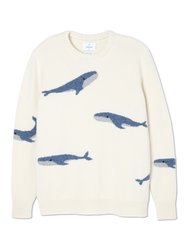 Whale Crewneck Cashmere Sweater