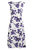 A-Line Flared Midi Dress - Aegean Flower Color