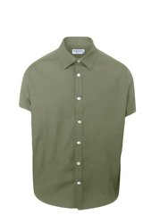 Cotton Basic Short Sleeved Shirt - Khaki