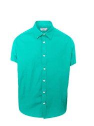 Cotton Basic Short Sleeved Shirt - Island Green