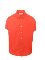 Cotton Basic Short Sleeved Shirt - Coral Reef