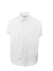 Cotton Basic Short Sleeved Shirt - White