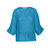 Front Left Pocket Linen Gauze Blouse - Aegean Blue