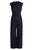 Sleeveless Linen Long Jumpsuit - Blue Marine