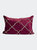 Beaded Cloud Outline Lumbar Throw Pillow - Red Wine