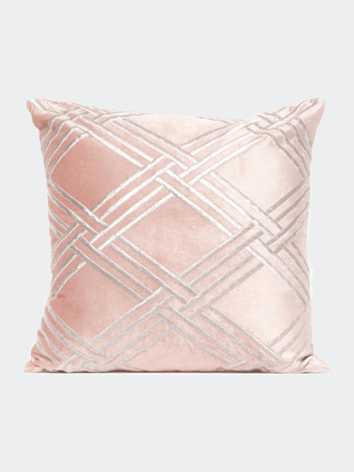 Harkaari Criss Cross Embroidered Velvet Throw Pillow product