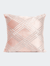 Criss Cross Embroidered Velvet Throw Pillow - Blush Pink